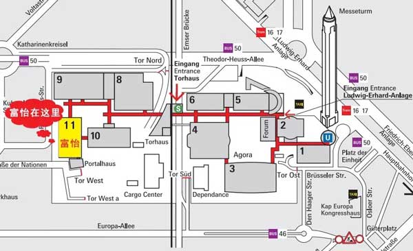 法蘭克福展館平面圖 法蘭克福展館平面圖